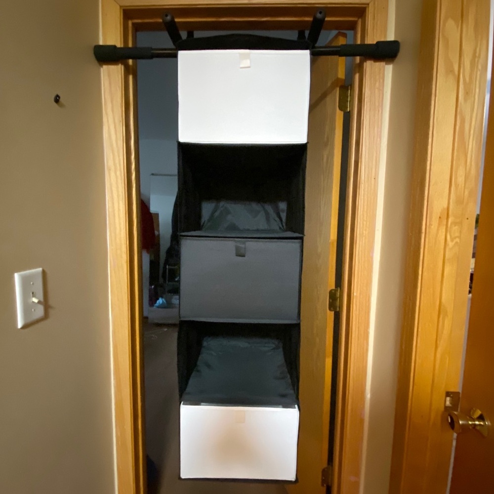 IKEA  Hanging Closet Organizer with storage bins